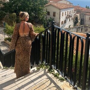 Fashion Nova Wild Elegance Backless Dress